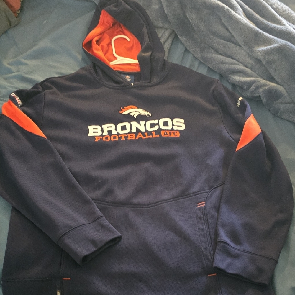 Reebok BroncosBlue and Orange Athletic Hoody